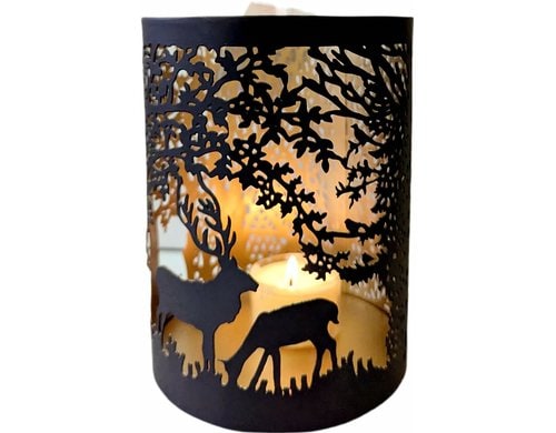 Chalet Windlicht 10x10x15cm schwarz