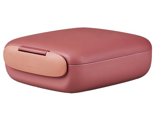 bioloco Lunchbox square -Brown stone 16x17.5x6cm rostrot/orange