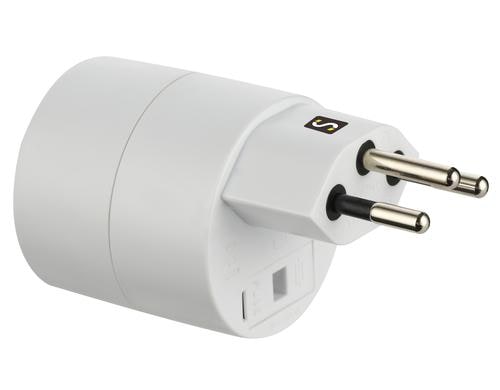 Reiseadapter NO BLOCK (offen) Ein: SchuKo Typ F  Aus:CH T12, 10A, offen