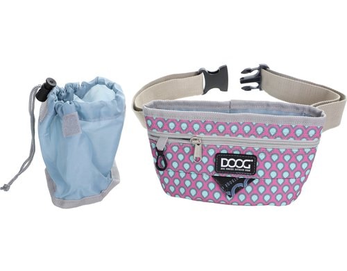 Doog Treat Pouch, Luna, pink, L pink / tear drop