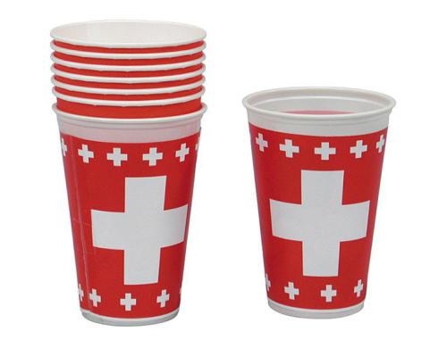 Becher Schweizerkreuz 8er Set 8er Set, Kunststoff, 0.2dl
