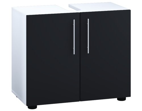 VCM Badzimmer Unterschrank Flandu II Weiss/Schwarz
