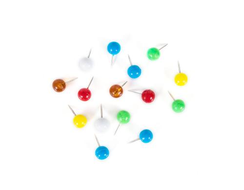 Bi-Office Memoboard runde Reissnägel 200 Stk. bunt