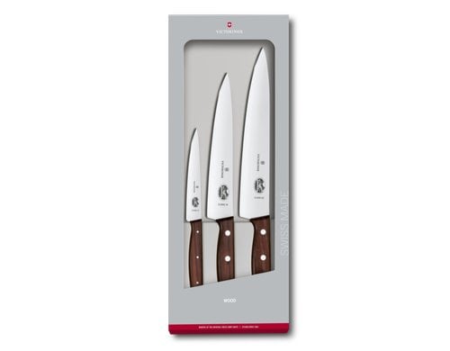 Victorinox Wood Tranchier Set 3tgl 3-tgl, Tranchiermesser Nussbaum