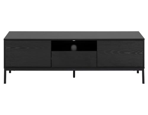 AC Design TV-Möbel Seaford MDF/Stahl, 140x40x45 cm, Schwarz