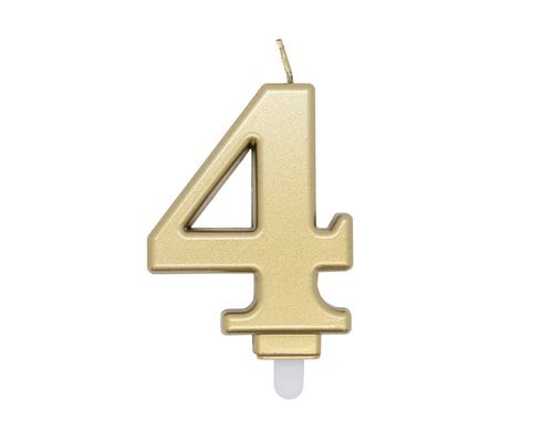 Amscan Kerzen Zahl 4 Sparkling Celebrations Gold