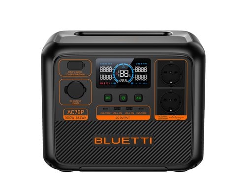 Bluetti AC70P Power Station 1000W 864Wh / 10.7kg - Tragbare Powerstatio