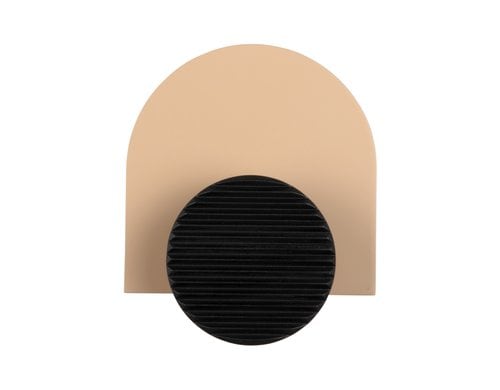 present time Wandhaken Single Knob MDF aus China, 18x4.5x15cm, Soft brown