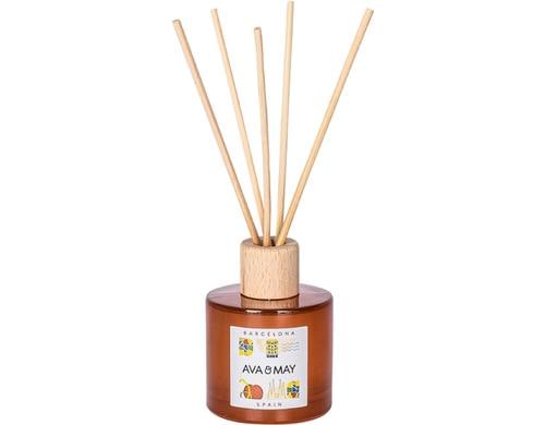 AVA & MAY Duftstäbchen Barcelona 6.6x6.6x20.2 cm, Stäbchen aus Echtholz