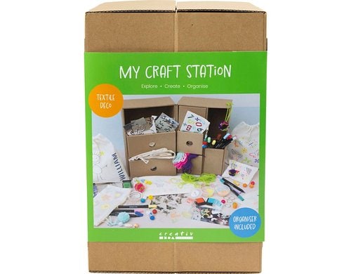 Creativ Company Bastel-Box Organizer Textil-Deko