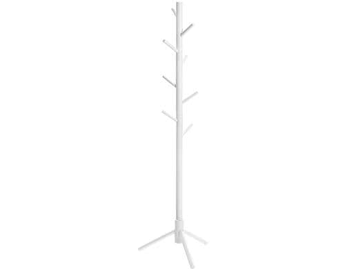 Vasagle Garderobeständer, Weiss, 8 Haken 47x47x175 cm (LxBxH), Traglast 15 kg