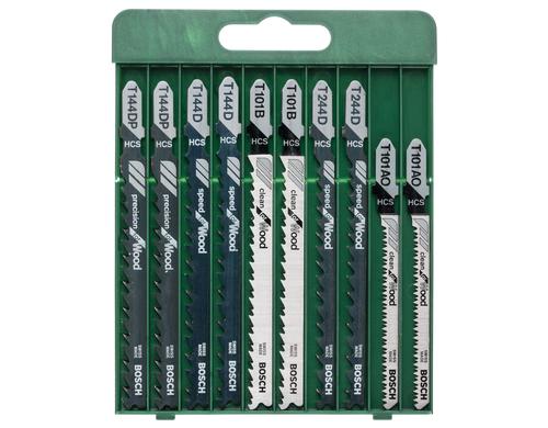 Bosch 10tlg. Stichsägeblatt-Set T-Schaft T144D/T244D/T101B/T101AO/T144DP