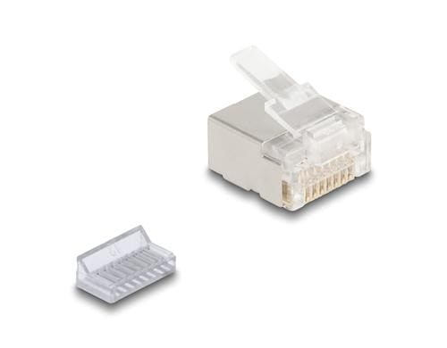 Delock RJ45 Modularer Stecker Cat.6A für Slim und Flachbandkabel, 100er Set