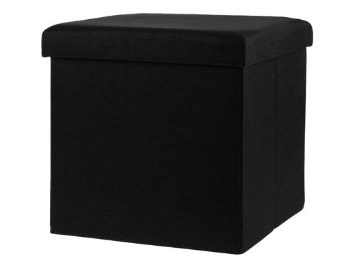 FTM Sitzbox mit Stauraum, Dunkelgrau 38 x 38 x 38 cm,Traglast 100kg, Polyester