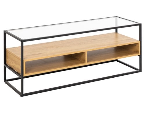 AC Design TV Möbel Randolf Stahl/Melamin/Glas, 120x40x45 cm