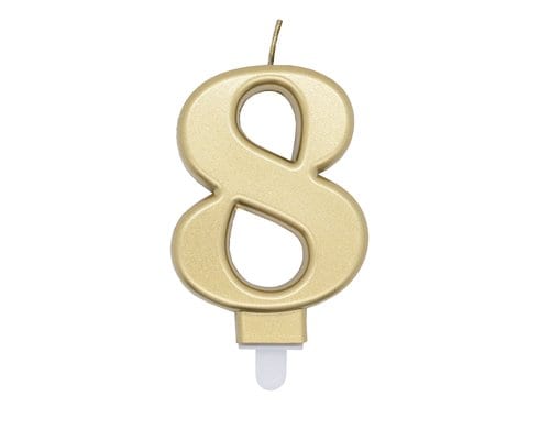 Amscan Kerzen Zahl 8 Sparkling Celebrations Gold