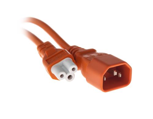 Anschlusskabel C14 / C5 2.0 m orange H05VV-F 3G 1,0mm²