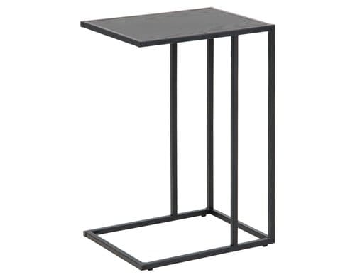 AC Design Beistelltisch Seaford MDF/Stahl, 43x35x63 cm,  Schwarz