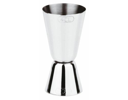 Paderno Cocktail Messbecher silber 40/20ml, D 4cm, H 7cm