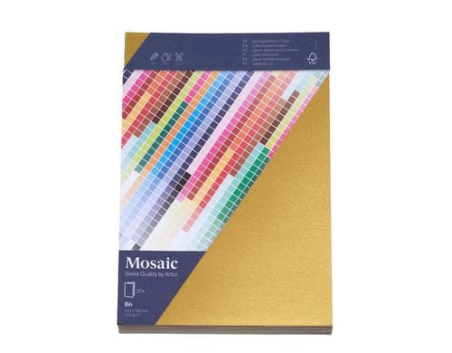 Artoz Blankokarte Mosaic B6 gold, 20 Karten