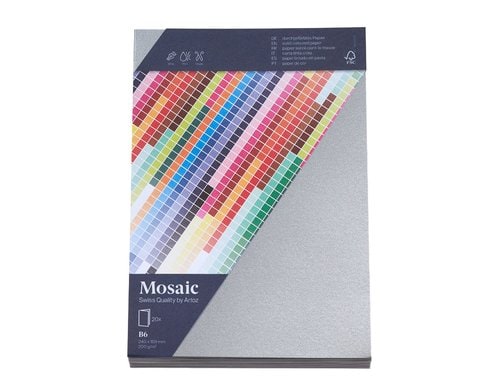 Artoz Blankokarte Mosaic B6 silber, 20 Karten