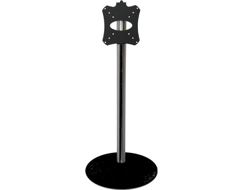 Audioraq TV Ständer Edelstahl schwarz 100cm hoher Ständer für TVs bis 40 Kg