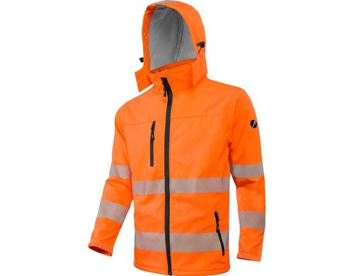 ACE Neon Lite Softshell Warnjacke M für Herren (Klasse 3) - Orange