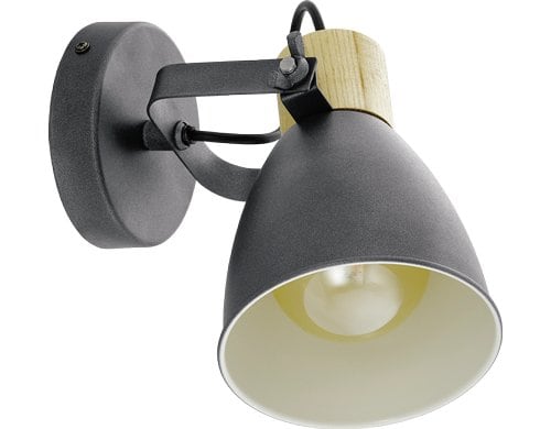 EGLO Spot COSWARTH anthrazit-Holz exkl. E27 1x25W