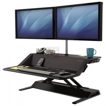 Fellowes Sitz-Steh Workstation Lotus schwarz, Gegengewicht-Technologie