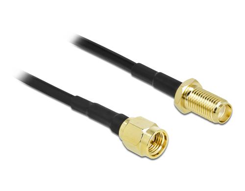 Delock Low-Loss LTE-Antennenkabel, 0.99dB/m SMA Stecker - SMA Buchse, LMR/CFD100, 7.5m