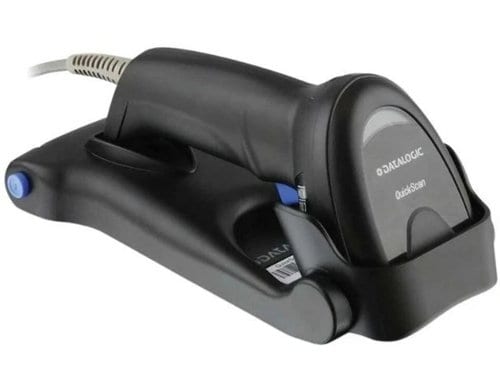 Barcodescanner Datalogic QuickScan QD2220 Black, USB Kit, inkl. Ständer, QD2220-BKK1S