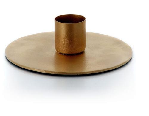 balthasar Kerzenhalter Nanast, Gold Metall, 10x10 cm (HxD), für Stabkerzen