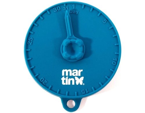 Martin Sellier Dosendeckel Ø10cm blau mit Zeiger