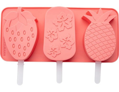 Fackelmann Eisformen 3er Set Silikon rosa