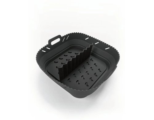 GOURMETmaxx Silikonform  21x21x8cm für Heissluft-Fritteusen mit Trennwand