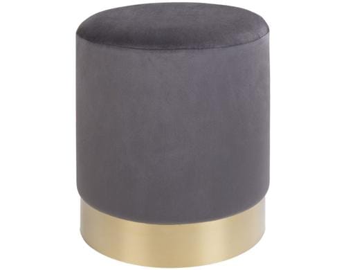 House Nordic Hocker Gamby, Grau Brass, L:34, W:34, H:43cm