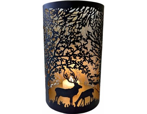 Chalet Windlicht 15x15x20cm schwarz