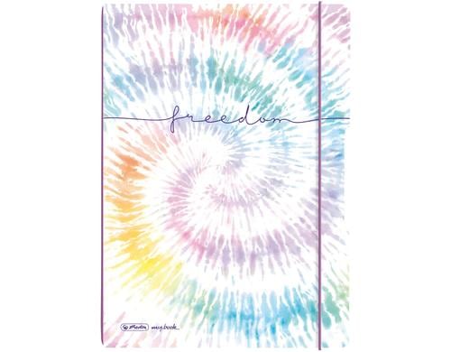 Herlitz my.book flex Notizheft A4 40 Blatt kariert und liniert, Batik Freedom