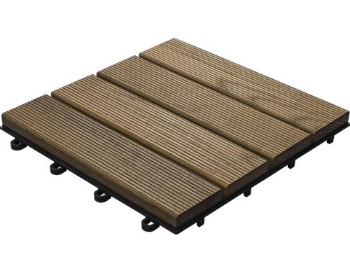 Bodenplatte Esche 4 Latten geriffelt 30 x 30 x 2,8 cm -  6 Stück pro Pack