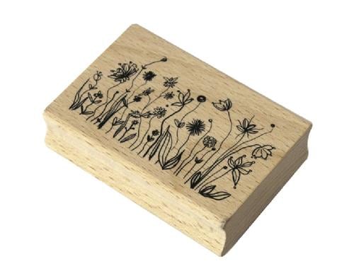 Artoz Motivstempel Blumenwiese 70x50xH19MM, Buche