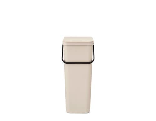 Brabantia Sort & Go Recyclingbehälter Inhalt 40 Liter, Soft Beige