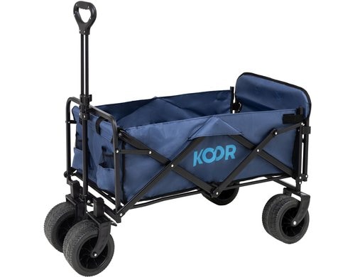 KOOR Bollerwagen Vaunu Blau, PU Räder, 86x51x36cm, 10.9Kg