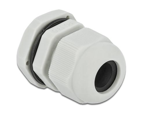 Delock Kabelverschraubung PG13 24mm IP 68, grau, 10 Stück