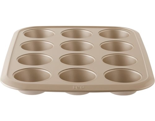 BergHOFF Muffin Backform Leo Balance 12er, 8x3.5cm, Antifhaft, Karbonstahl