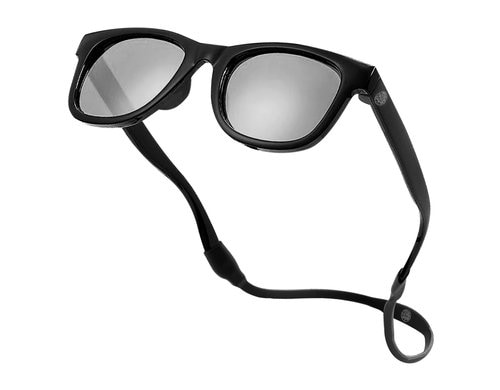 Baby Sunnies Babysonnenbrille Schwarz Band, Flexibel, polarisiert für 38 Jahre