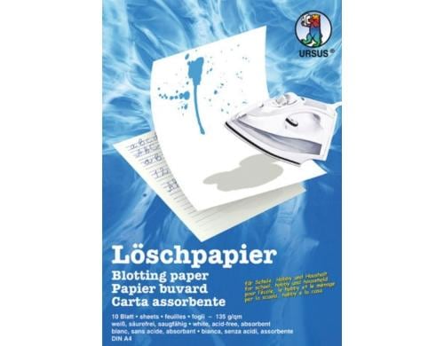 URSUS Löschpapier A5, 135 g/qm 10 Blatt, besonders saugfähig