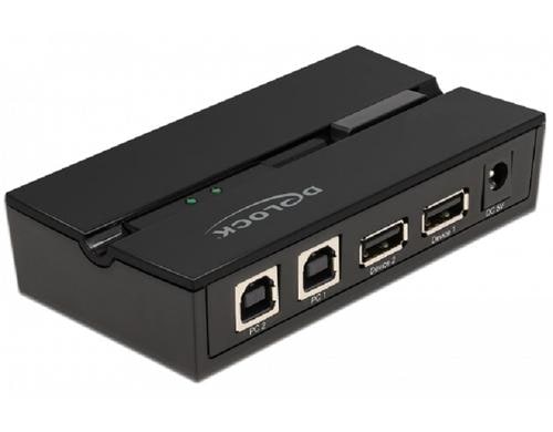 Delock 11492 USB2.0 Switch für 2 PC 2 PC's an 2 Geräte anschliessen