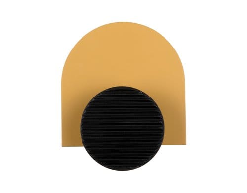 present time Wandhaken Single Knob MDF aus China, 18x4.5x15cm, Ochre yellow