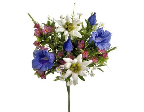 Botanic-Haus Alpenblütenstrauss 22 cm, Polyester