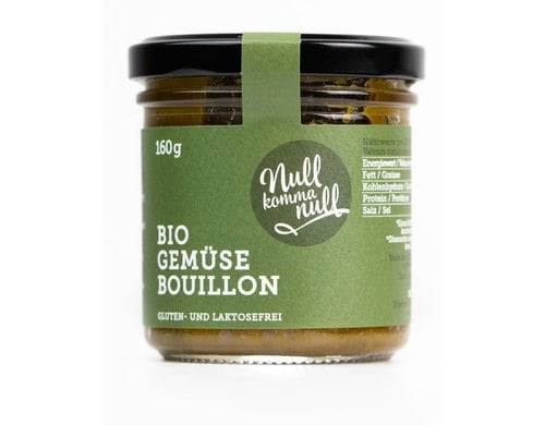 Nullkommanull Gemüse Bouillon 160g BIO Gemüse 72%, Speisesalz, Raps.